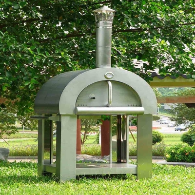 Ανθεκτικός καίγοντας φούρνος 750mm πιτσών ανοξείδωτου βαλμένος φωτιά ξύλο