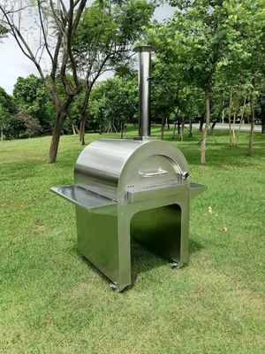 4 ροδών ανοξείδωτου βαλμένος φωτιά ξύλο πιτσών φούρνων φούρνος πιτσών βουρτσών υπαίθριος ανοξείδωτος